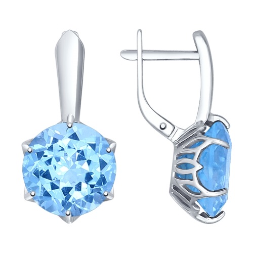 Серьги из&nbsp;серебра с&nbsp;топазом