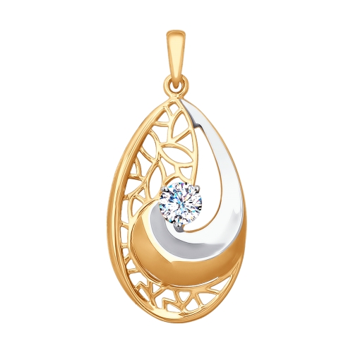 Подвеска из&nbsp;золота с&nbsp;фианитом