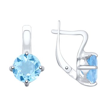 Серьги из&nbsp;серебра с&nbsp;топазом