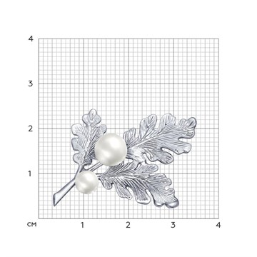 Брошь из&nbsp;серебра с&nbsp;жемчугом