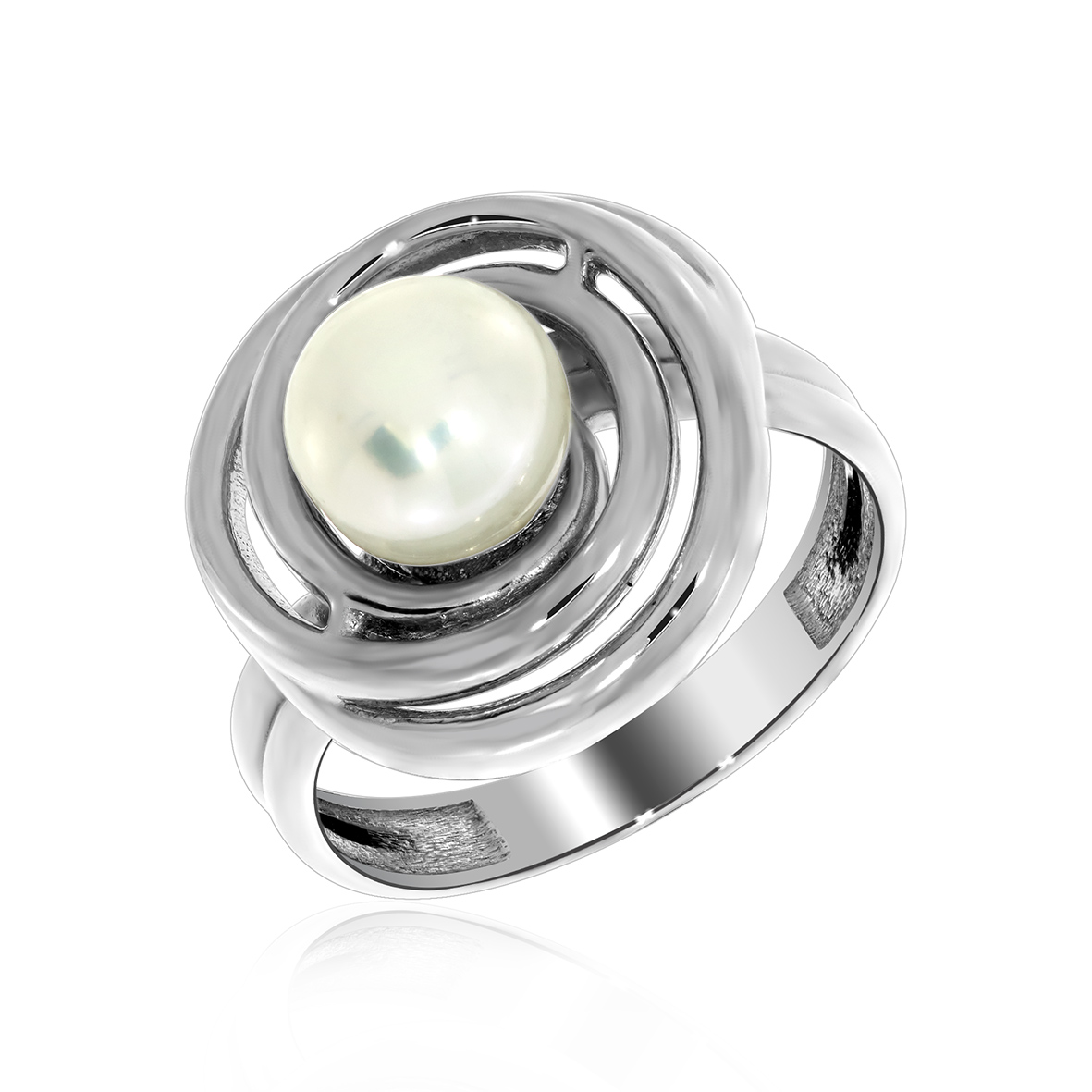Кольцо из серебра с жемчугом