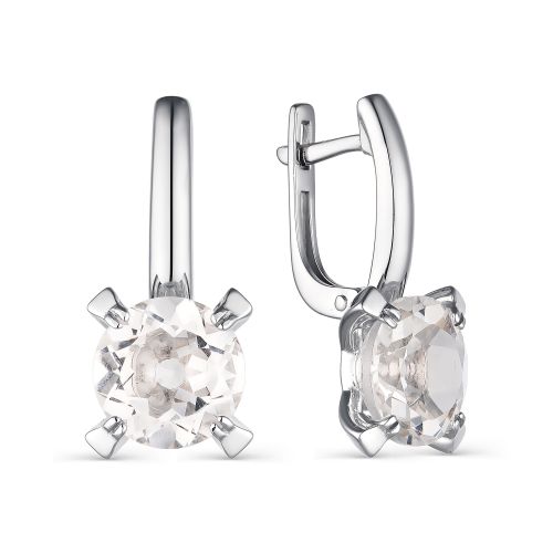Серьги из серебра c Горным хрусталем