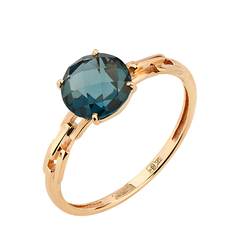Кольцо из золота с лондон топазом