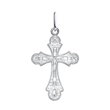 Крест католический из серебра