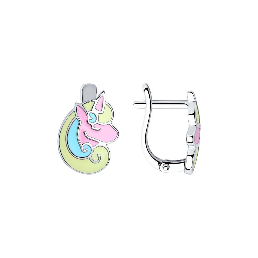 Серьги из&nbsp;серебра с&nbsp;эмалью