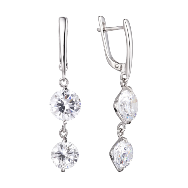 Серьги из&nbsp;серебра с&nbsp;фианитом
