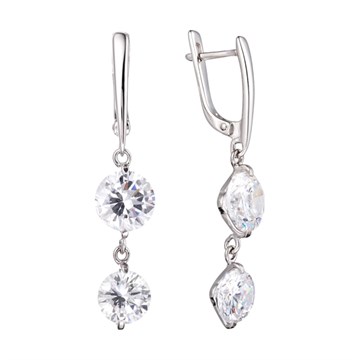 Серьги из&nbsp;серебра с&nbsp;фианитом