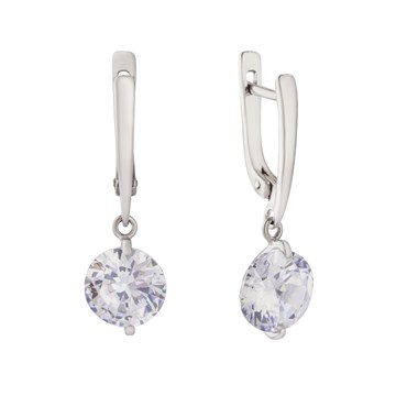 Серьги из&nbsp;серебра с&nbsp;фианитом