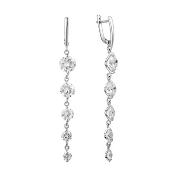Серьги из&nbsp;серебра с&nbsp;фианитом
