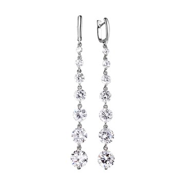 Серьги из&nbsp;серебра с&nbsp;фианитом