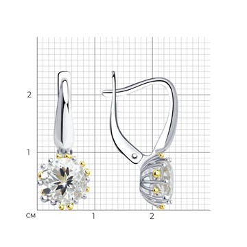 Серьги из серебра c Горным хрусталем