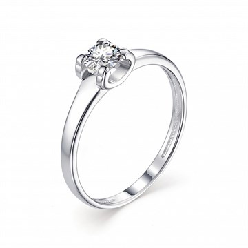 Кольцо из серебра с фианитом