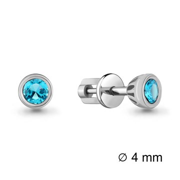 Серьги из серебра с топазом