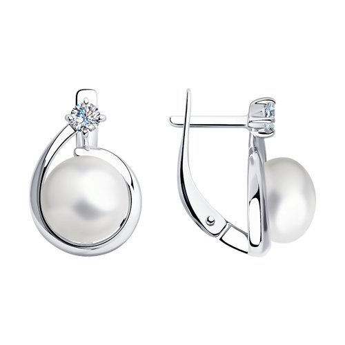 Серьги из&nbsp;серебра с&nbsp;жемчугом