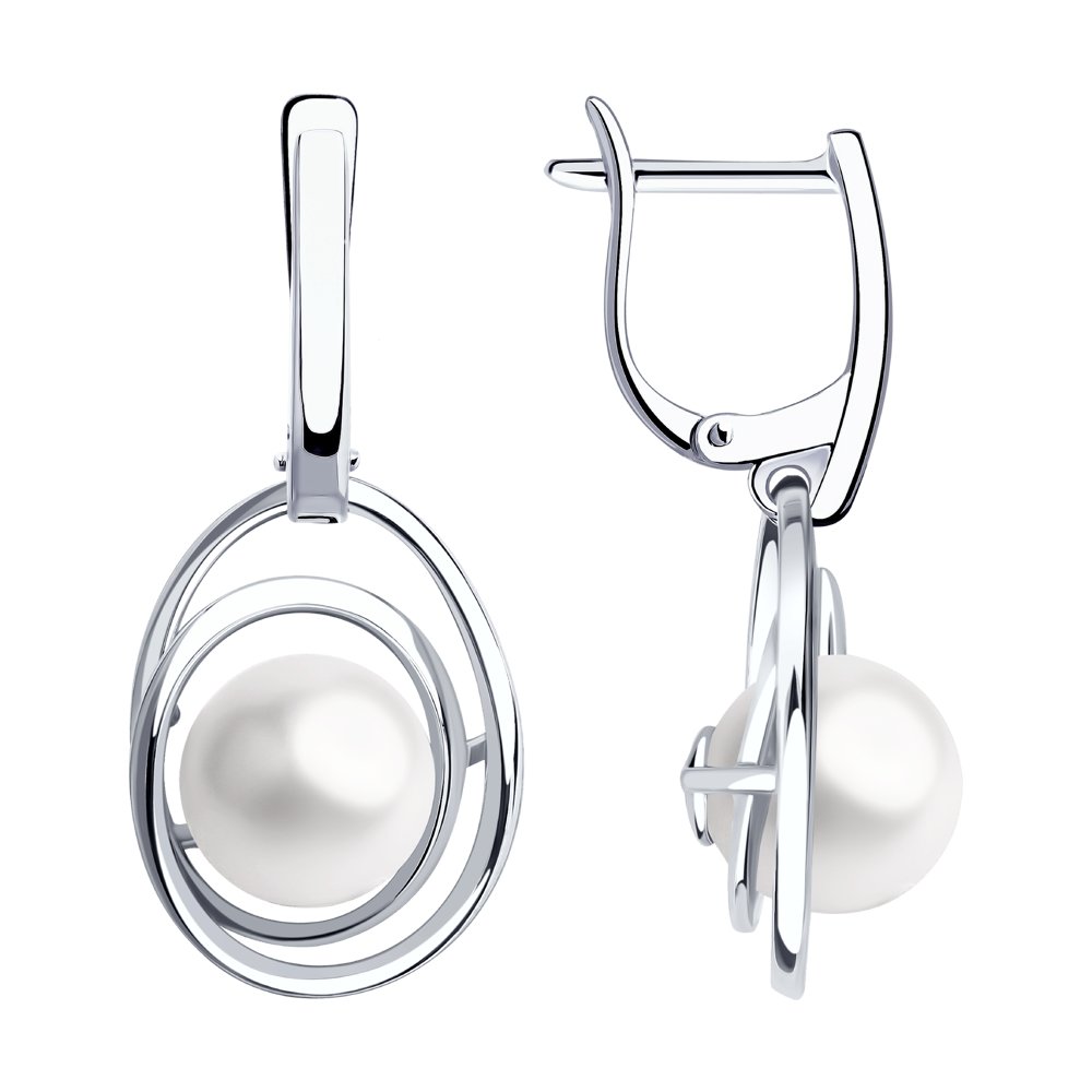 Серьги из серебра с жемчугом Серьги из серебра с жемчугом
