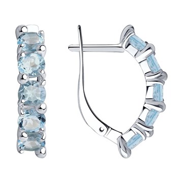 Серьги из&nbsp;серебра с&nbsp;топазом