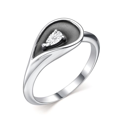Кольцо из&nbsp;серебра с&nbsp;Бриллиантом