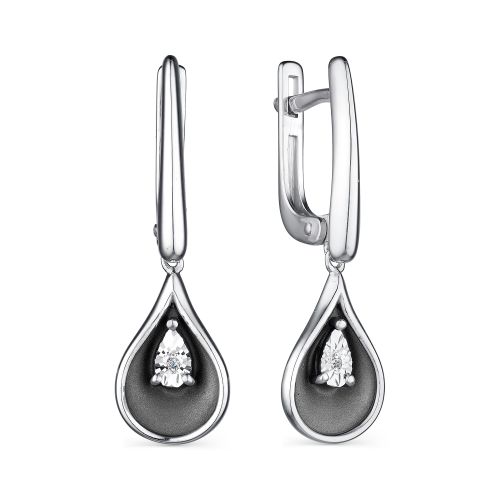 Серьги из&nbsp;серебра с&nbsp;Бриллиантом