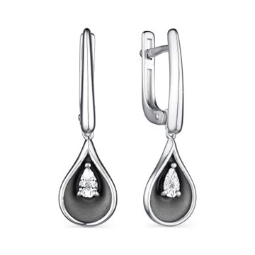 Серьги из&nbsp;серебра с&nbsp;Бриллиантом