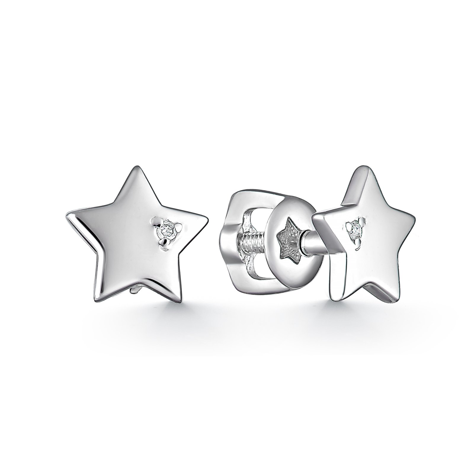 Серьги из&nbsp;серебра с&nbsp;Бриллиантом