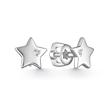 Серьги из&nbsp;серебра с&nbsp;Бриллиантом