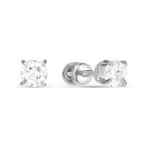 Серьги из&nbsp;серебра с&nbsp;фианитом