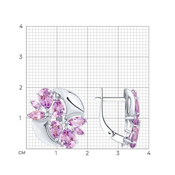 Серьги из серебра с Аметистом