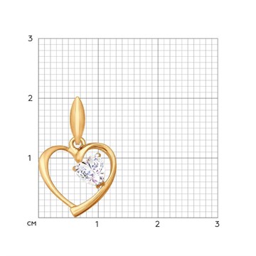 Подвеска из&nbsp;золота с&nbsp;фианитом