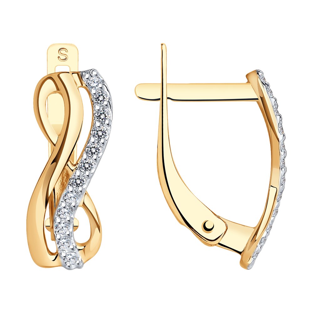 Серьги из&nbsp;золота с&nbsp;фианитом