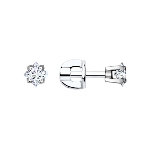 Серьги из серебра с фианитом Серьги из серебра с фианитом