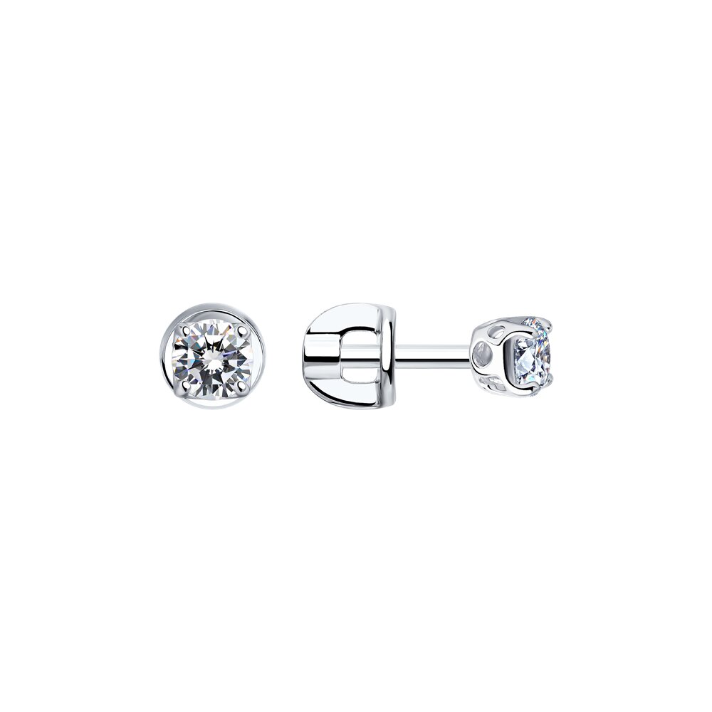 Серьги из&nbsp;серебра с&nbsp;фианитом
