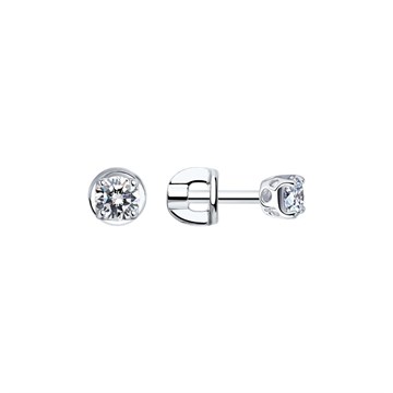 Серьги из&nbsp;серебра с&nbsp;фианитом