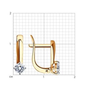 Серьги из&nbsp;золота с&nbsp;фианитом