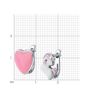 Серьги из серебра с эмалью