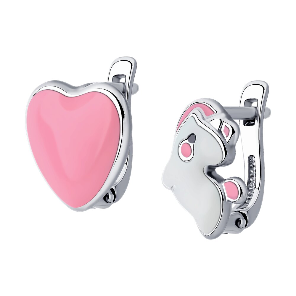 Серьги из серебра с эмалью Серьги из серебра с эмалью