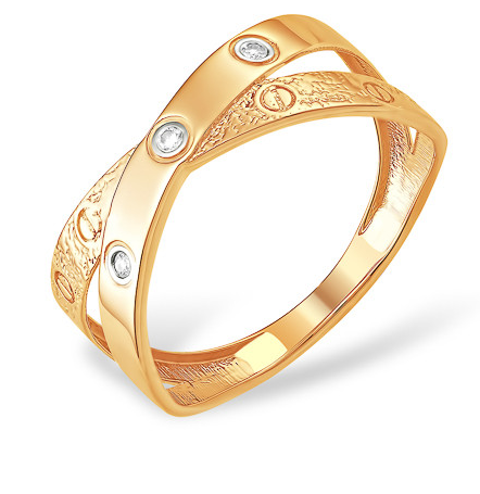 Кольцо из золота с фианитом