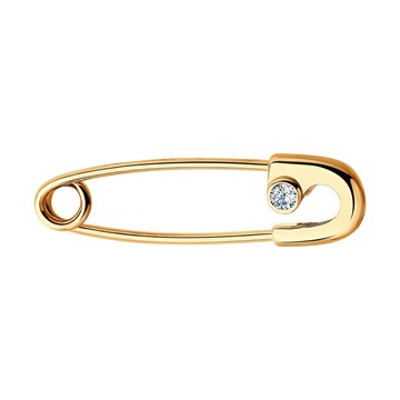 Брошь-булавка из&nbsp;золота с&nbsp;фианитом