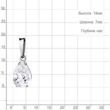 Подвеска из серебра с фианитом
