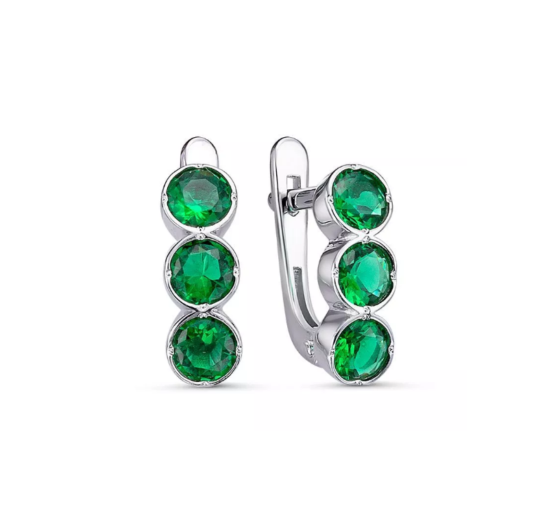 Серьги из&nbsp;серебра с&nbsp;кварцем