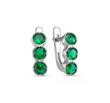 Серьги из&nbsp;серебра с&nbsp;кварцем