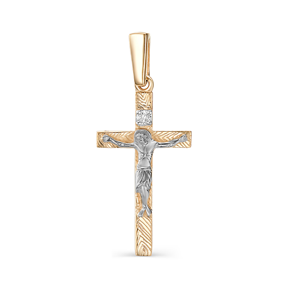 Крест из золота с Бриллиантом