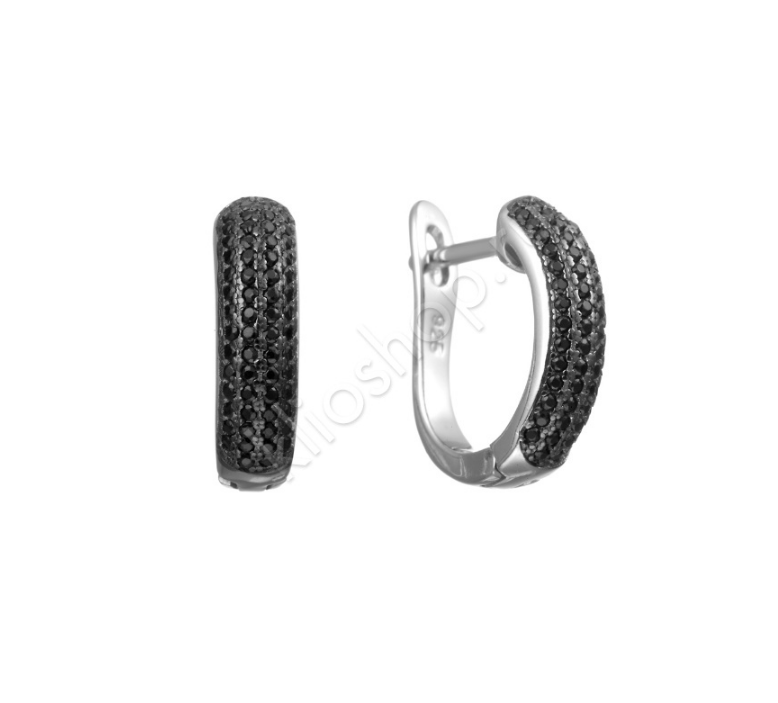 Серьги из&nbsp;серебра с&nbsp;фианитом