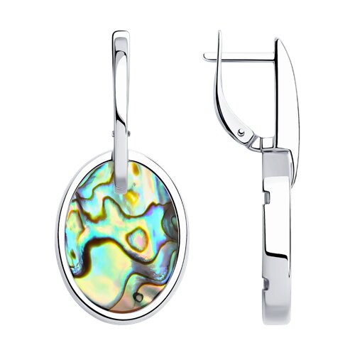 Серьги из&nbsp;серебра с&nbsp;перламутром