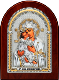 Икона "Божией Матери Владимирская" из биметалла