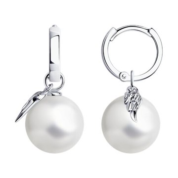 Серьги из&nbsp;серебра с&nbsp;жемчугом