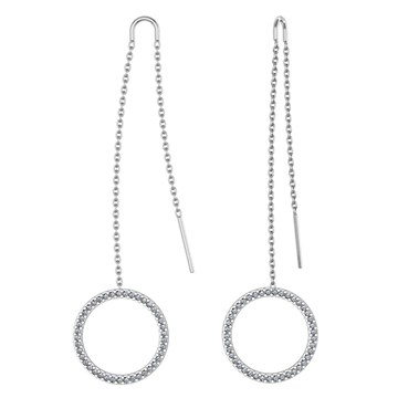 Серьги из серебра с фианитом