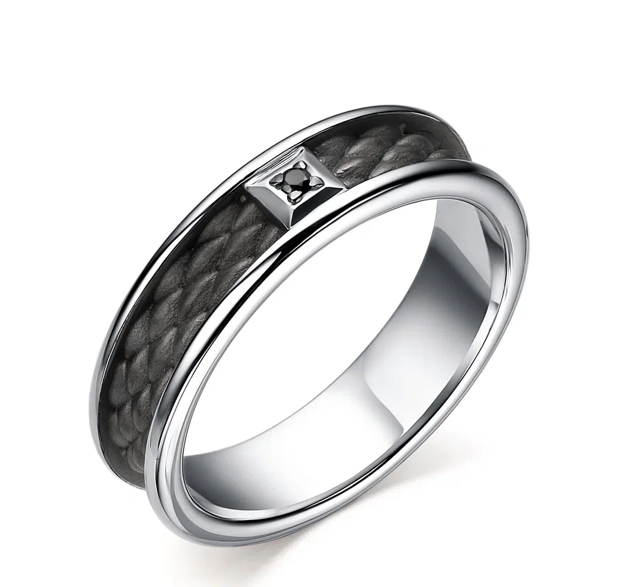 Кольцо из серебра с Бриллиантом