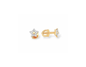 Серьги из золота с фианитом