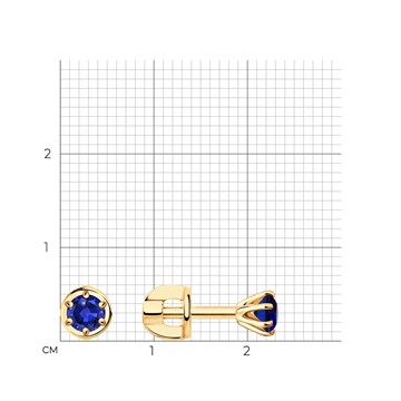 Серьги из золота с сапфиром