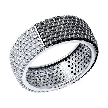 Кольцо из серебра с фианитом